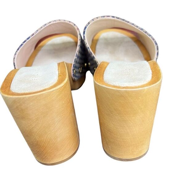 Veronica Beard Hannalee Hazelwood Houndstooth Wooden Clog NWB Size 6 1/2 - Picture 8 of 10